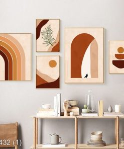 BỘ 5 tranh nghệ thuật hình khối KTR004321