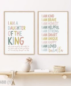 Bộ 2 tranh chữ trang trí phòng bé KTR004881