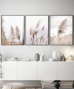 Bộ 3 tranh hoa cỏ may KTR005111