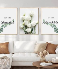 Bộ 3 tranh hoa tinh khôi KTR006111