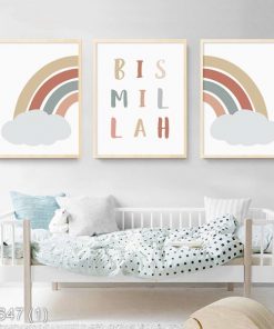 Bộ 3 tranh cầu vồng ngộ nghĩnh KTR006471