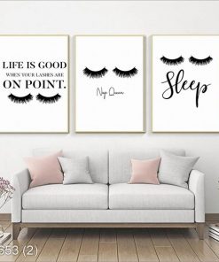 Bộ 3 tranh đôi bờ mi KTR006532