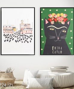 Bộ 2 tranh động vật ngộ nghĩnh KTR007242