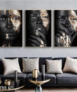 Bộ 3 tranh nghệ thuật khuôn mặt KTR007882