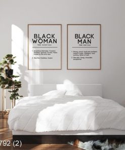 Bộ 2 tranh chữ trang trí phòng ngủ KTR007922