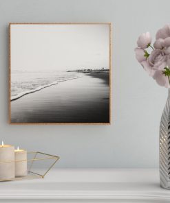 Tranh đen trắng đường bờ biển tĩnh lặng WF288