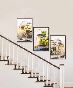 Bộ 3 khung tranh phố xưa PTR03003