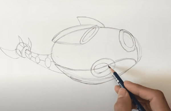 Vẽ phần vây tàu