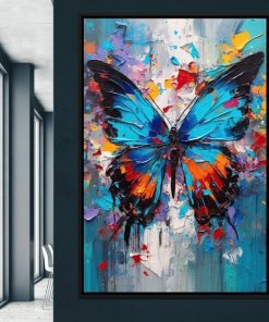 Tranh in sơn dầu trên vải cánh bướm xinh đẹp TT3603