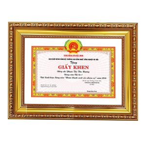 Khung bằng khen chất lượng cao 199 vàng
