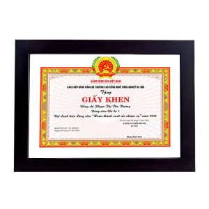 Khung bằng khen đen trơn đơn giản, hiện đại f3 đen