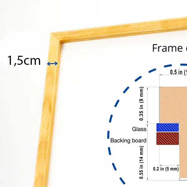 Viền gỗ chỉ 1,5cm mỏng, nghệ thuật