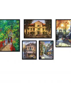 Bộ 5 tranh Hà nội độc đáo TT3538