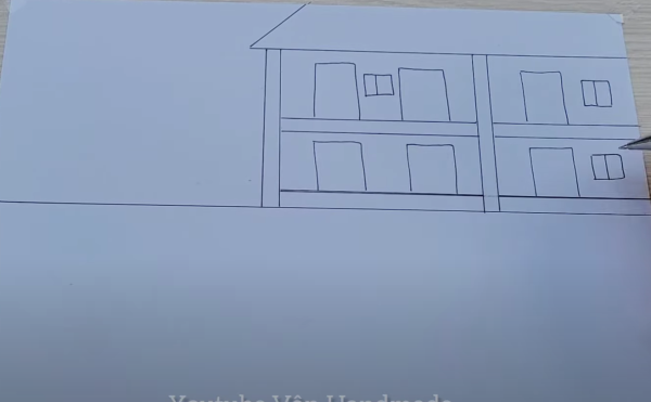 vẽ cửa sổ và cửa chính các lớp học