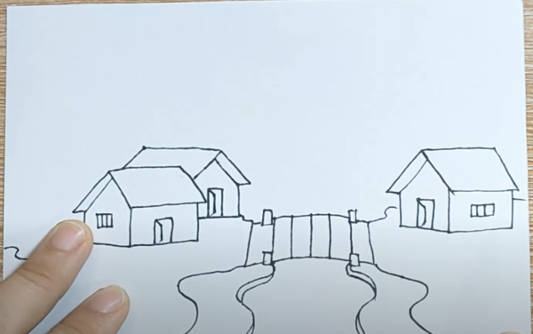 Mẹo vẽ tranh phong cảnh quê hương cực kì dễ dàng cho người mới bắt đầu. 10 hình ảnh thân cầu