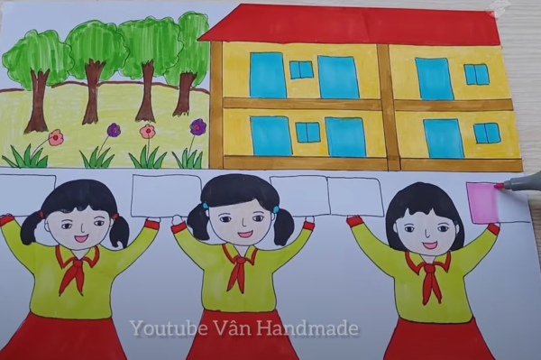 tô màu các chi tiết còn lại