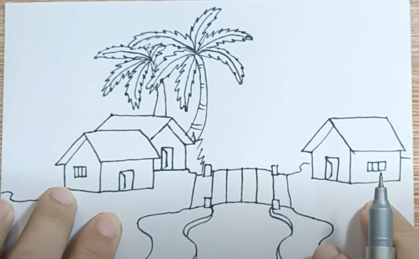 Mẹo vẽ tranh phong cảnh quê hương cực kì dễ dàng cho người mới bắt đầu. 13 hình ảnh cây dừa thứ hai