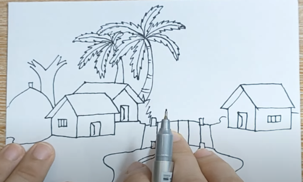 Mẹo vẽ tranh phong cảnh quê hương cực kì dễ dàng cho người mới bắt đầu. 14 hình ảnh đống rơm