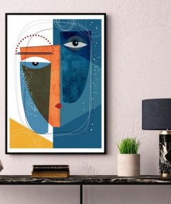 Tranh trừu tượng khuôn mặt nghệ thuật PTR0113