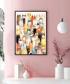 Tranh cộng đồng mèo cute PTR0119