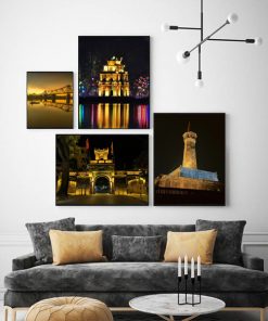 Bộ 4 tranh Hà nội hiện đại PTR0403