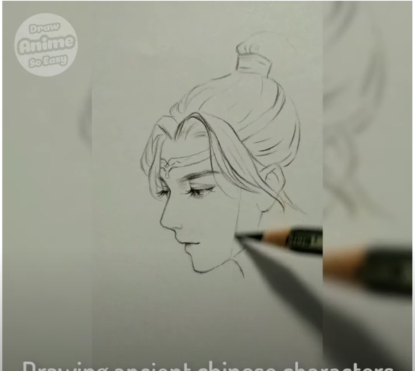 vẽ mái tóc