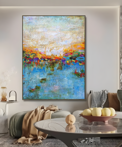 Tranh in sơn dầu biển đẹp PTR0145