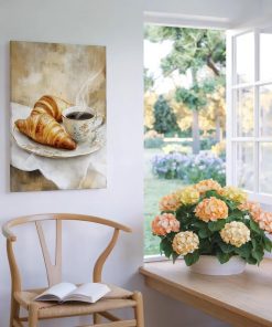 Tranh bánh mì và cafe nóng PTR0147