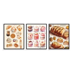 Tranh bánh ngọt trang trí quán bánh ngọt PTR0321