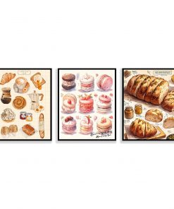 Tranh bánh ngọt trang trí quán bánh ngọt PTR0321