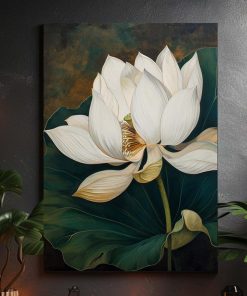 Tranh Hoa Sen Trắng PTR0148
