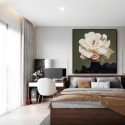 Tranh cô gái đội hoa nghệ thuật PTR0153