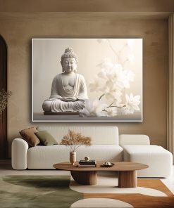 Tranh Phật và hoa Lan PTR0168