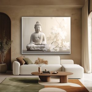 Tranh Phật và hoa Lan PTR0168