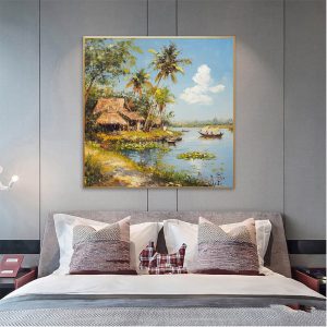Tranh quê hương trang trí phòng ngủ PTR0163
