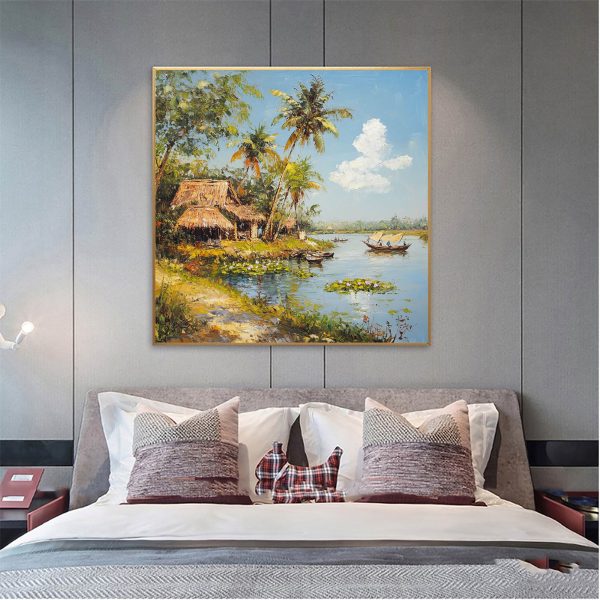 Tranh quê hương trang trí phòng ngủ PTR0163