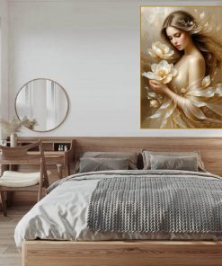 Tranh cô gái nữ thần trang trí phòng ngủ PTR0169