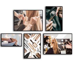 Bộ 5 tranh trang trí Salon tóc PTR0505
