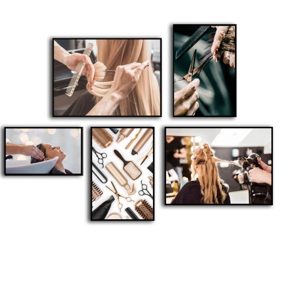 Bộ 5 tranh trang trí Salon tóc PTR0505