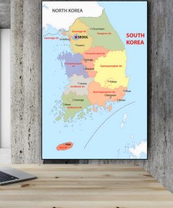 Tranh bản đồ Hàn Quốc PTR01174