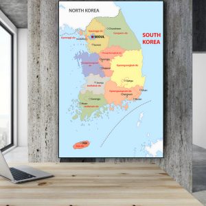 Tranh bản đồ Hàn Quốc PTR01174