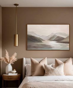 Tranh in sơn đầu phong cảnh non nước PTR01178