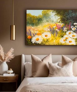 Tranh cánh đồng hoa màu nắng PTR01181