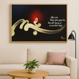 tranh mẹ thư pháp TT3617