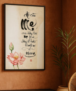 tranh mẹ thư pháp TT3618