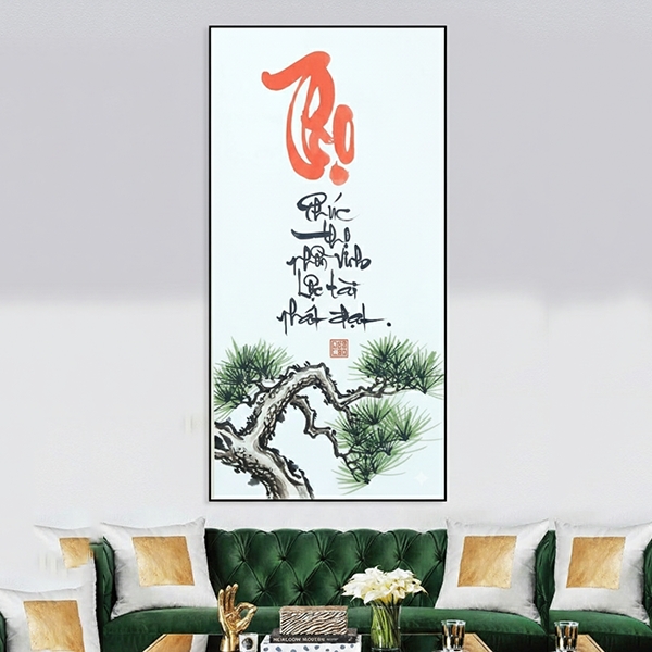 Chữ thọ thư pháp 7 tranh chữ thọ thư pháp TT3670