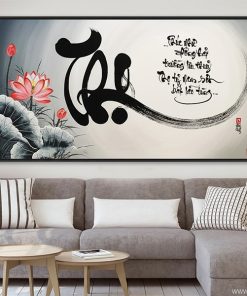 tranh chữ thọ thư pháp TT3672