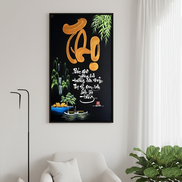 Chữ thọ thư pháp 5 tranh chữ thọ thư pháp TT3673