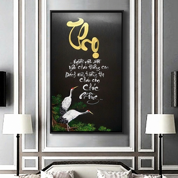 Chữ thọ thư pháp 4 tranh chữ thợ thư pháp TT3674