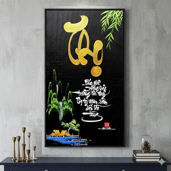 Chữ thọ thư pháp 2 tranh chữ thọ thư pháp TT3676